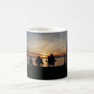 Caneca De Café Acampamento da praia do por do sol
