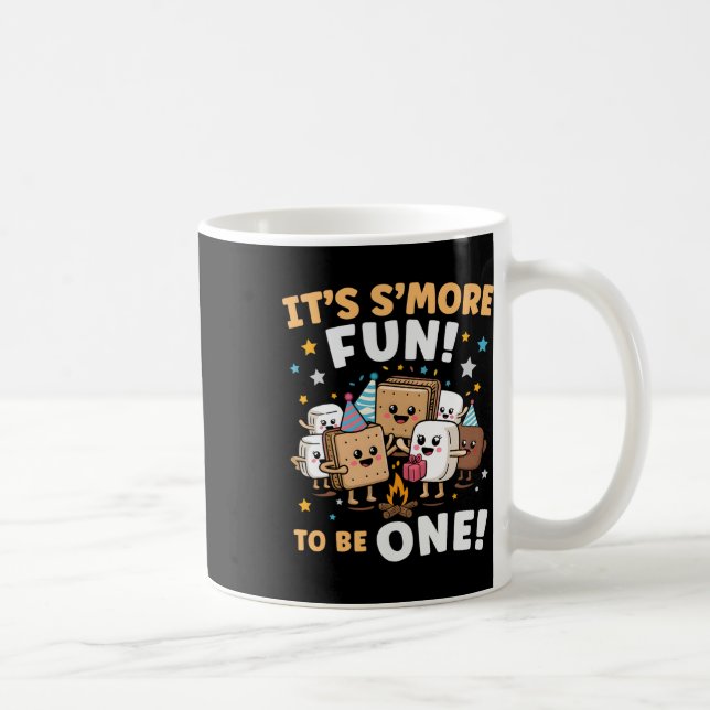 Caneca De Café Acampamento de Aniversário Marshmallow É Mais Dive (Direita)