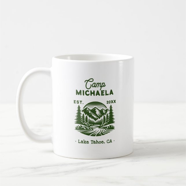 Caneca De Café Acampamento de Solteira Retro (Esquerda)