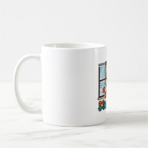 Caneca De Café Acampamento de Treinamento de Rena Arte Engraçada