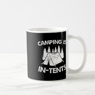 Caneca De Café Acampamento é em Tendas - Piada Intensa - Tenda Di