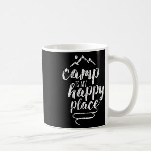 Caneca De Café Acampamento É Meu Lugar Feliz - Camisa Montanhas C
