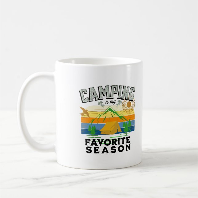 Caneca De Café Acampamento é minha estação favorita, viagem ao ar (Esquerda)