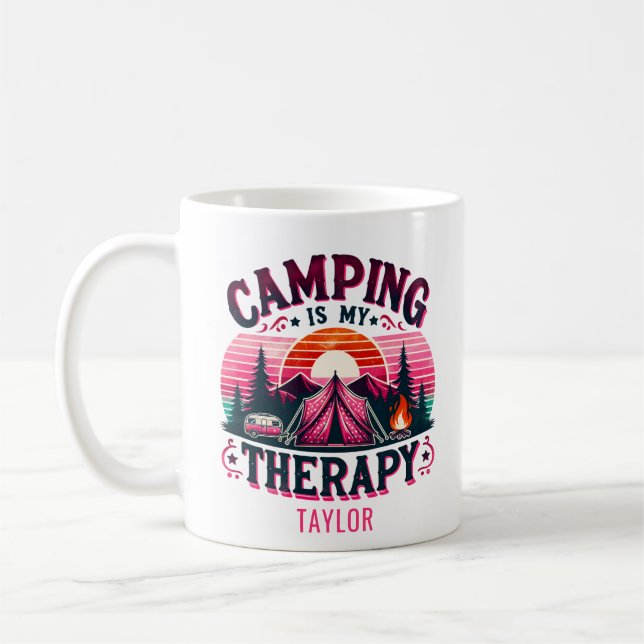 Caneca De Café Acampamento É Minha Terapia (Esquerda)