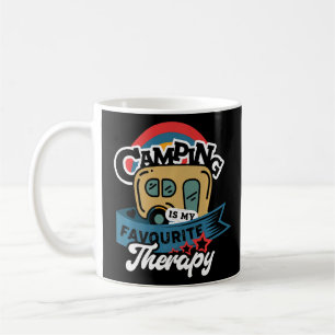 Caneca De Café Acampamento É Minha Terapia Favorita Engraçada Cam