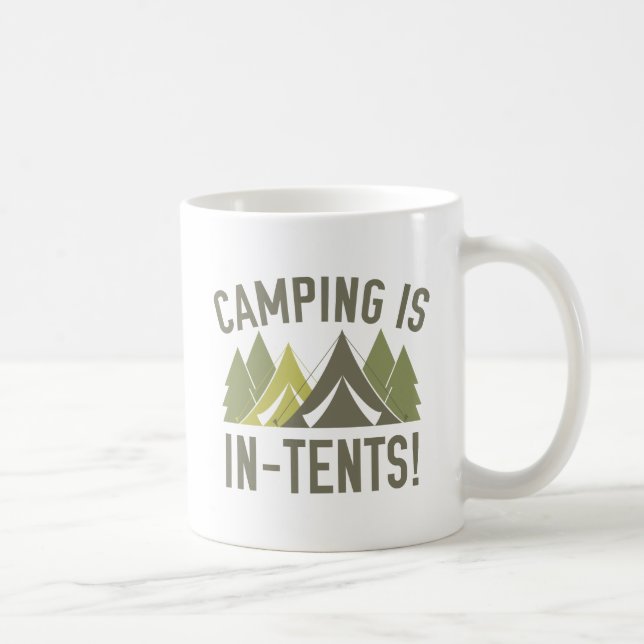Caneca De Café Acampamento Está Em Tendas! (Direita)