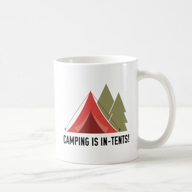 Caneca De Café Acampamento Está Em Tendas! (Direita)