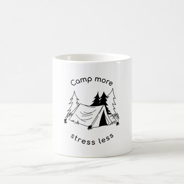 Caneca De Café Acampamento mais estresse menos (Centro)