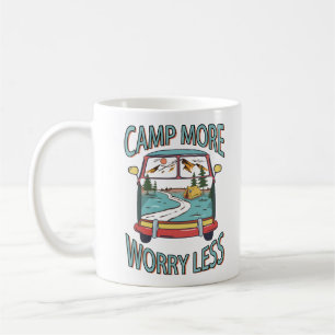Caneca De Café Acampamento Mais Preocupado Menos Acampamento Engr