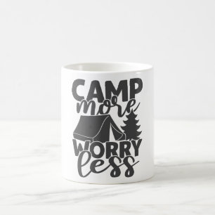Caneca De Café Acampamento Mais Preocupante Menos Engraçado Dizen