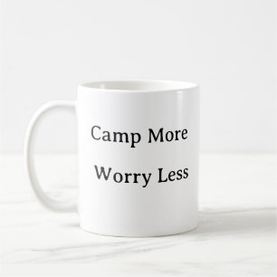 Caneca De Café Acampamento Mais Preocupante Menos Mug - Presente