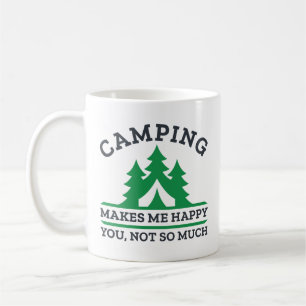 Caneca De Café Acampamento me deixa feliz