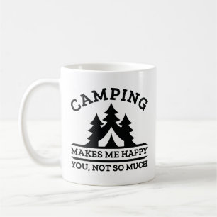Caneca De Café Acampamento Me Faz Feliz