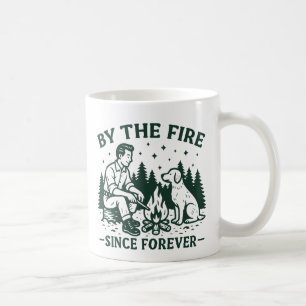 Caneca De Café Acampamento moderno pelo fogo