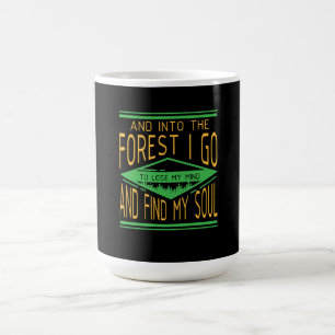 Caneca De Café Acampamento - Na Floresta Eu Vou Engraçado Acampam
