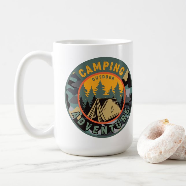 Caneca De Café Acampamento Russo (Com Donut)