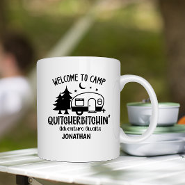 Caneca De Café Acampamento Sarcástico Engraçado Personalizado