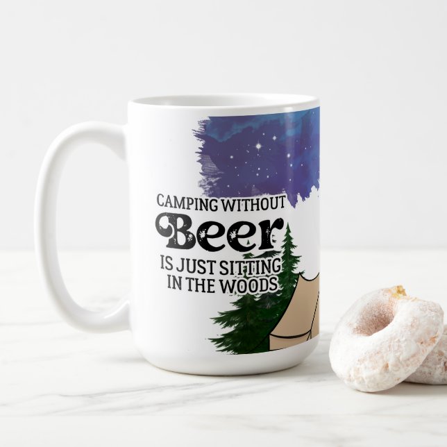 Caneca De Café Acampamento Sem Cerveja (Com Donut)