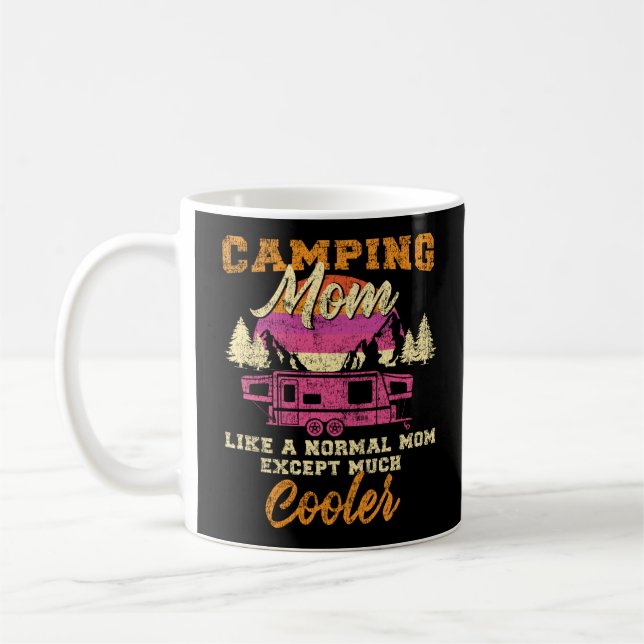 Caneca De Café Acampando A Mãe Como Uma Mãe Normal, Exceto Muito (Esquerda)