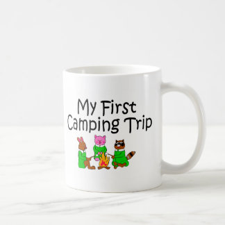 Caneca De Café Acampando minha primeira viagem de acampamento