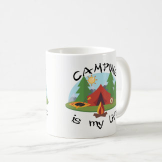 Caneca De Café Acampar é minhas barraca e floresta da vida
