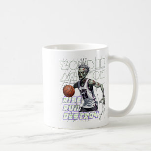 Caneca De Café Ação de Basquete Zumbi