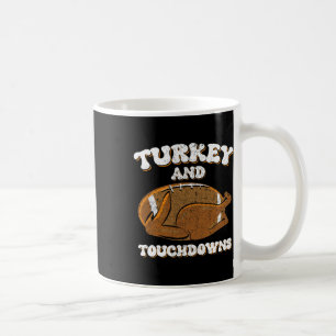 Caneca De Café Ação De Graças À Turquia E Touchdowns Masculinos P