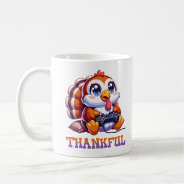 Caneca De Café Ação de Graças Animal Turkey Gamer