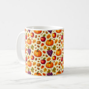 Caneca De Café Ação de Graças de Colheita de Queda