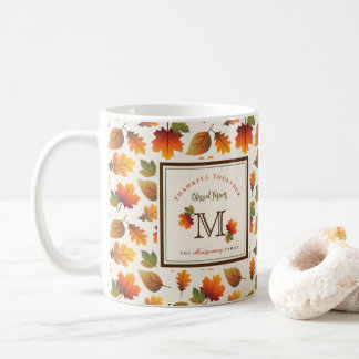 Caneca De Café Ação de Graças De Fall/Autumn Deixa A Família Mono