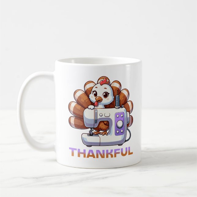 Caneca De Café Ação de Graças - Fantástico Animal Turkey (Esquerda)