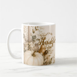 Caneca De Café Ação de Graças Moderna Neutra Sofisticada