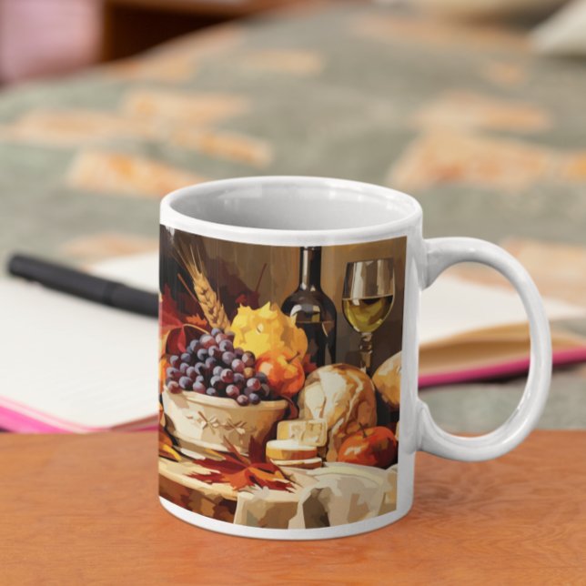 Caneca De Café Ação de Graças Moderno 6 Mug (Thanksgiving Modern 6 Mug
)
