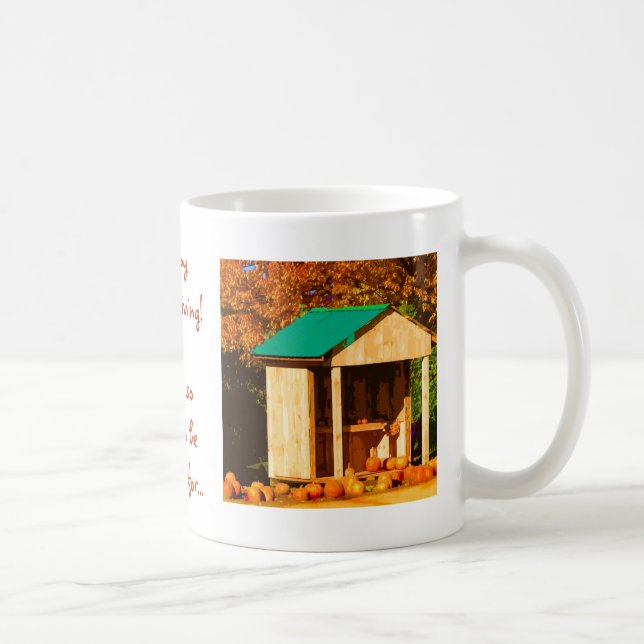 Caneca De Café Ação de Graças Pumpkins (Direita)