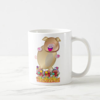 Caneca De Café acção de graças: Porco dourado