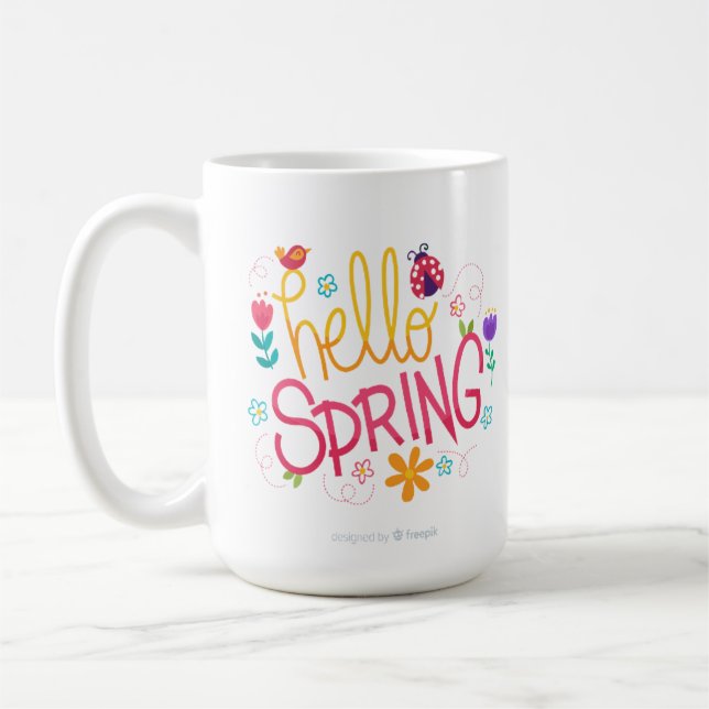 Caneca De Café accent mug 11oz happy spring easter (Esquerda)