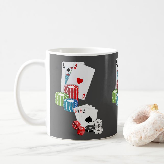Caneca De Café Ace Cards Mug (Com Donut)