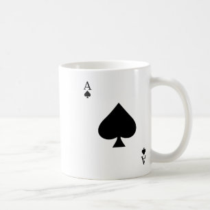 Caneca De Café Ace Do Pá De Espadas Do Fato De Cartões Figurino D