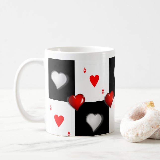 Caneca De Café Ace Hearts Mug (Com Donut)