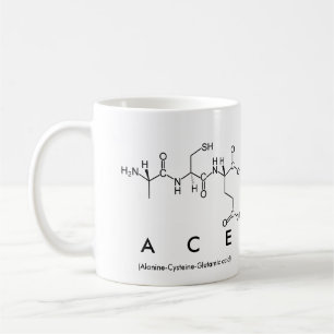 Caneca De Café Ace peptide nome mug