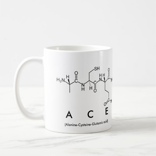 Caneca De Café Ace peptide nome mug (Esquerda)