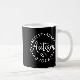 Caneca De Café Aceitação do Autismo Adaptar Advogar Apoiar Consci