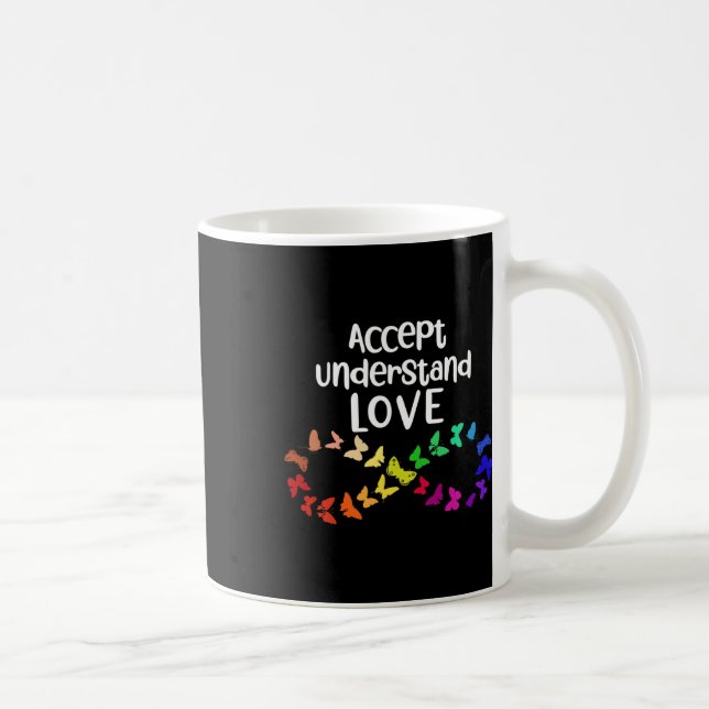 Caneca De Café Aceitar Compreender Aut. Infinity Neurodiversity (Direita)