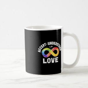 Caneca De Café Aceitar Consciência do Autismo do Amor ASD Infini