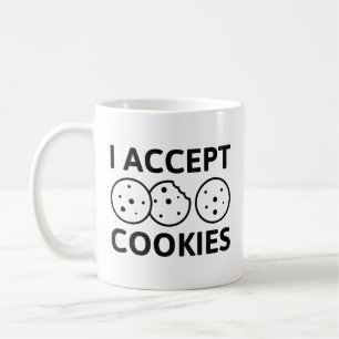 Caneca De Café Aceito Cookies