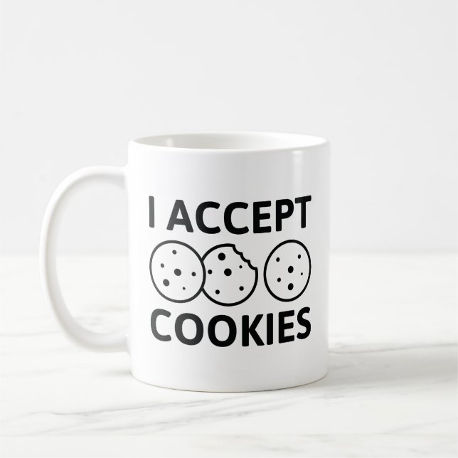 Caneca De Café Aceito Cookies (Esquerda)
