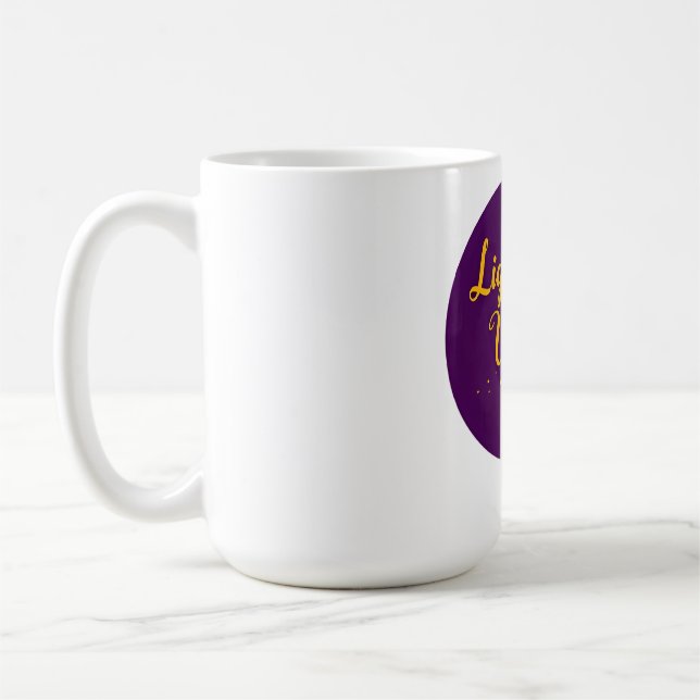 Caneca De Café Acenda o ✨ mundial | Mínimo Elegante Diwali (Esquerda)