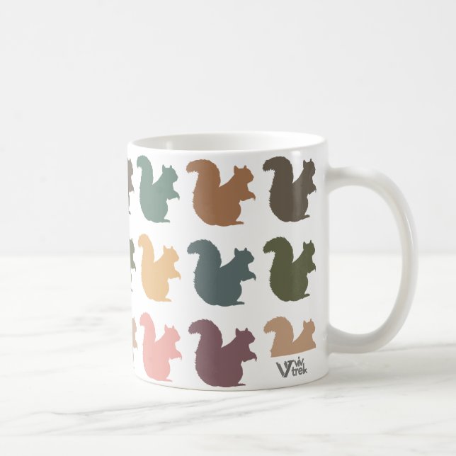 Caneca De Café Acessórios de Bebida Esquilo Retro Amante de Anima (Direita)