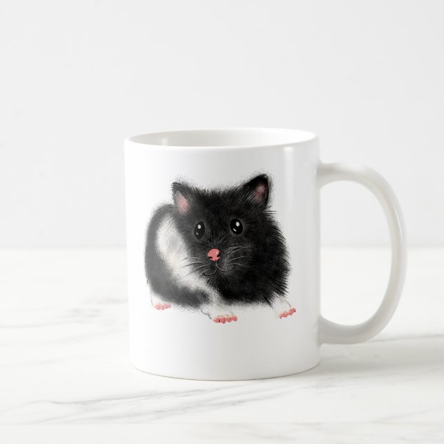 Caneca De Café Acessórios de presentes de hamster sírio branco-pr (Direita)
