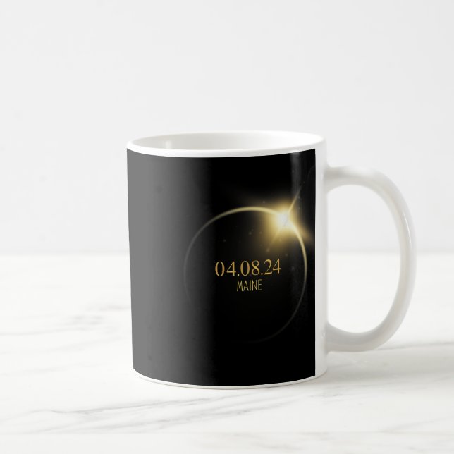 Caneca De Café Acessórios Totality Solar Eclipse 2024 4.08.24 (Direita)
